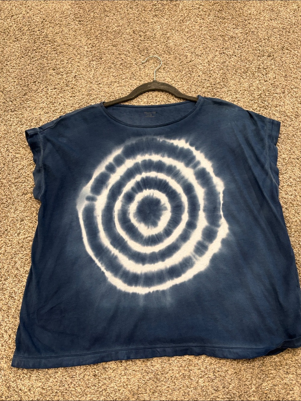 Women’s Navy Tie-Dye Short Sleeve Top